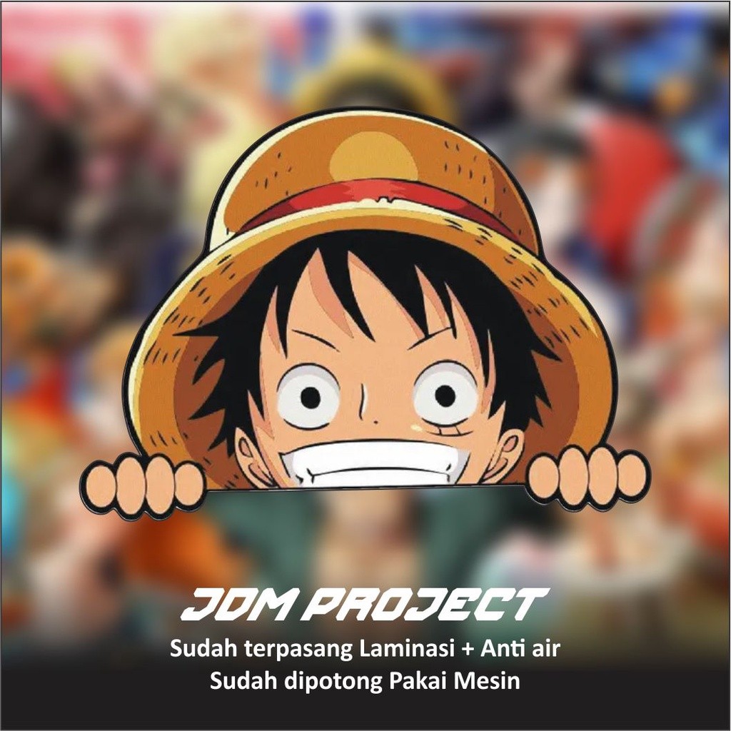 JDM Project 4 - Sticker hp Luffy One Piece Sticker Aksesoris case hp & Laptop ukuran 7 cm