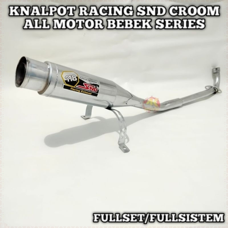 Knalpot Racing SND Croom Untuk Motor Supra Jupiter Revo Blade Karisma Vega Cripton C70 Win Grand leg