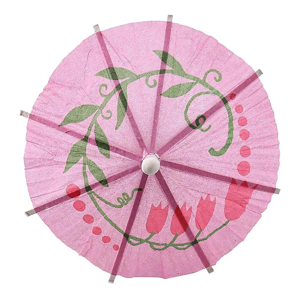 AB42288Pcs Color Flower Paper Small Umbrella Sign Fruit Sign Cocktail Sign Bar Supplies Fruit Plate 