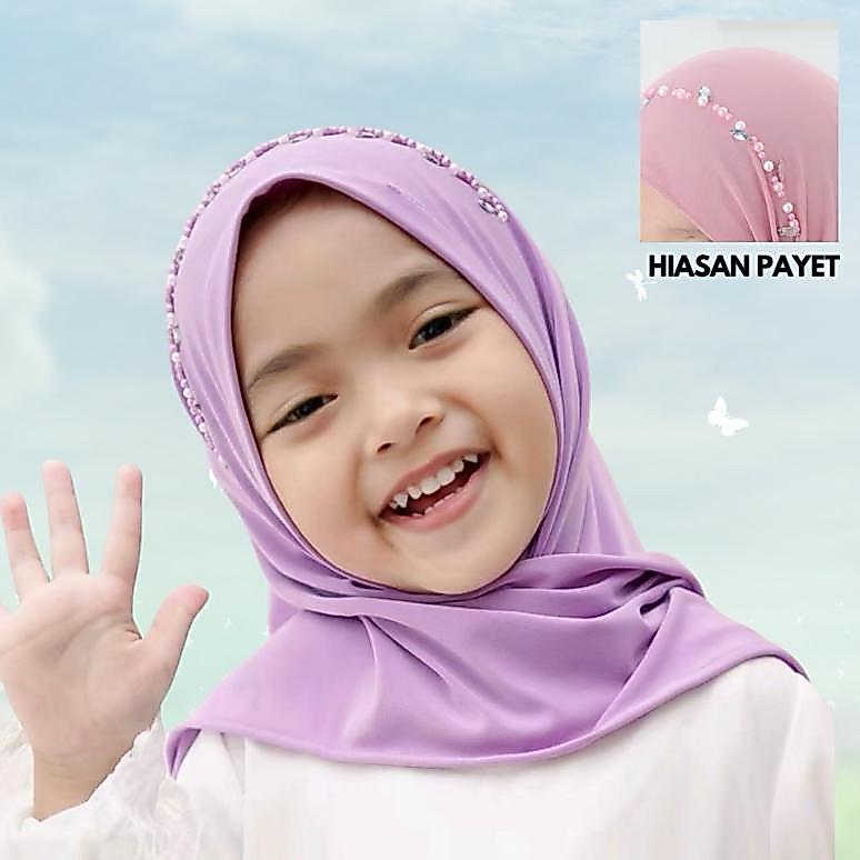 READY STOCK KERUDUNG PASHMINA ANAK INSTANT PAYET JILBAB ANAK PAYET BALITA HIJAN ANAK PAYET