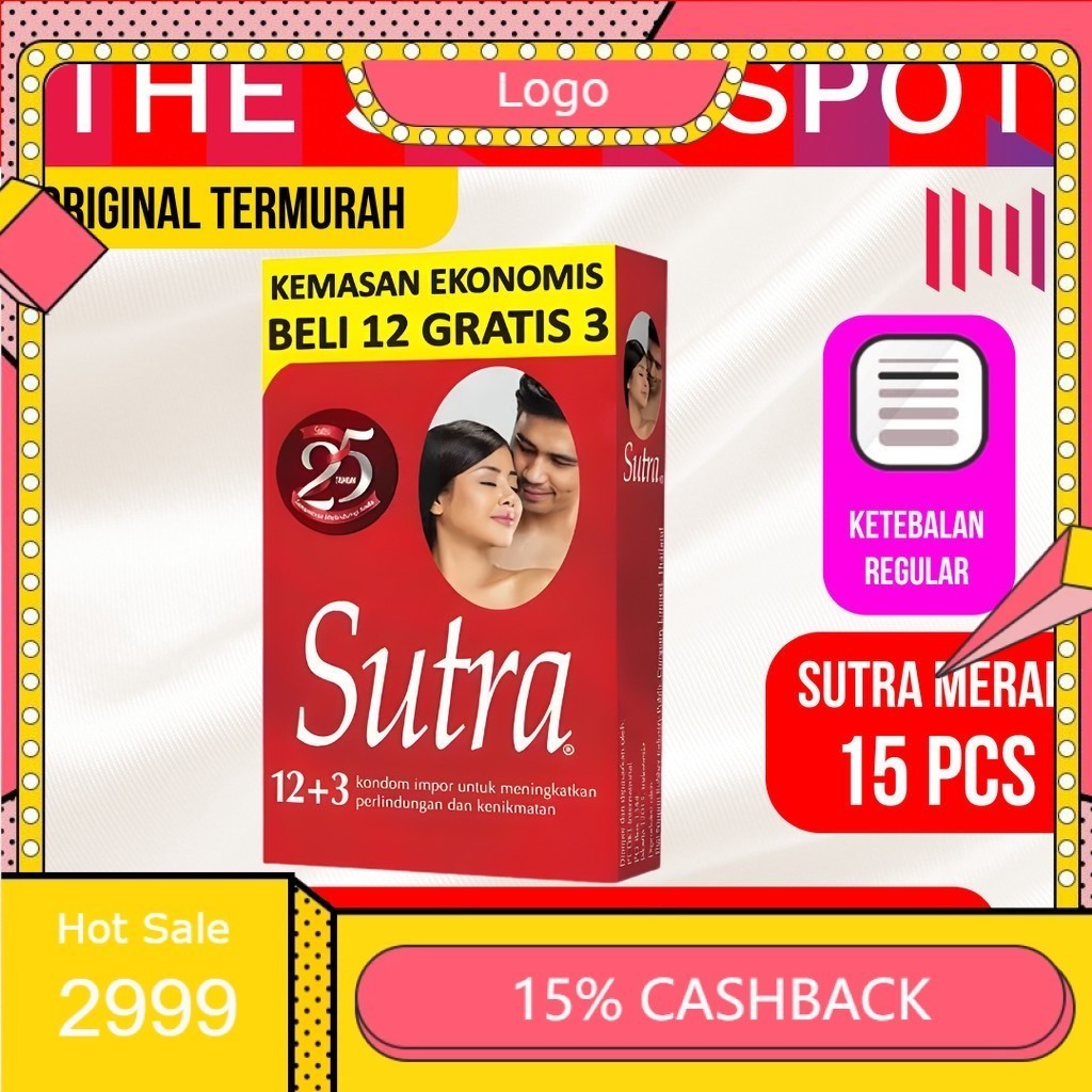 PRIVASI AMANN  Sutra Kondom Merah Classic Isi 12 Privasi aman~