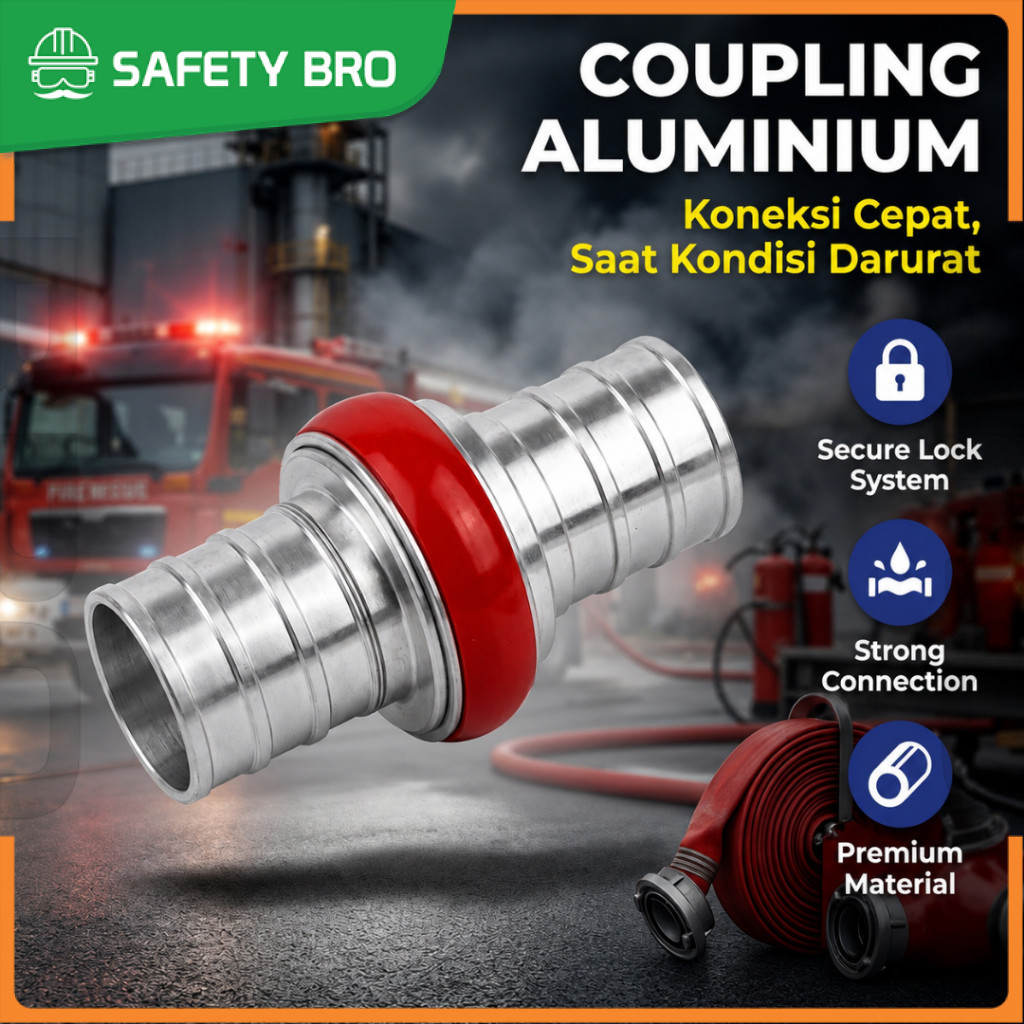 GOSAVE Coupling Aluminium AL6061 Konektor Selang Pemadam Kebakaran Fire Hose Coupling