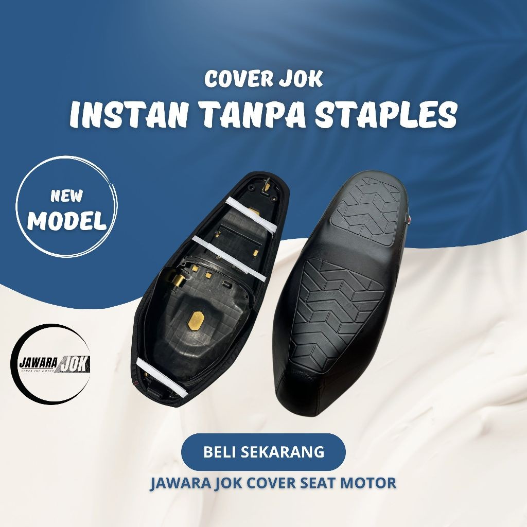 Cover Jok Motor (PAKAI KARET) Anti Ribet MOTIF WEBBING Tinggal Pasang Motor Beat, Vario, Scoopy, Nma