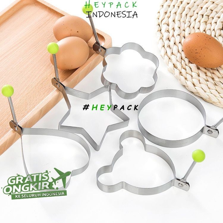 Cetakan Telur  Stainless Steel Cetakan Telur Ceplok Pencetak Telur Karakter Cetakan Karakter