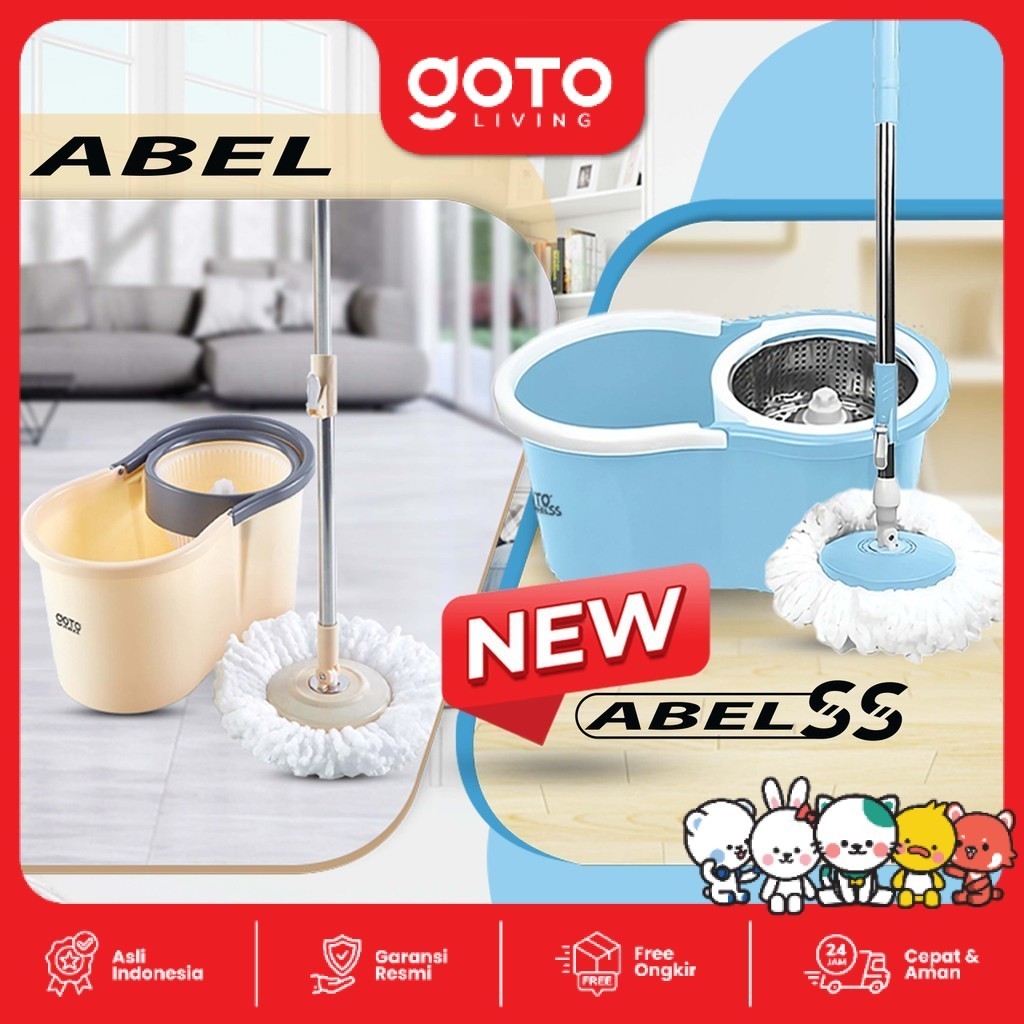 

Goto Abel Alat Pel Lantai Pembersih Lantai Spin Mop Ultra