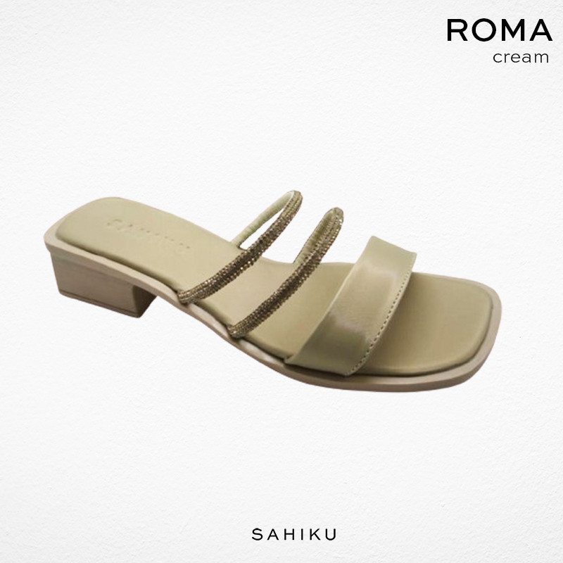 SAHIKU - Roma Sandal Hak Wanita || Sandal hak Santai Casual wanita  || Sandal hak cewek