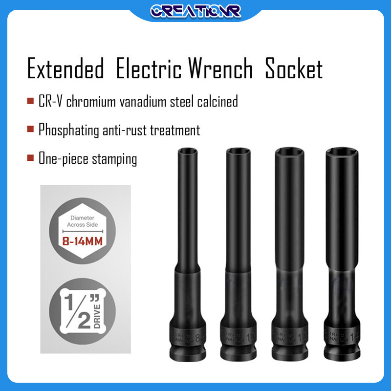 8/10/12/14mm 1/2 Mata Kunci Shock/kunci Shock Panjang/kunci Shock Impact/mata Kunci Shock Impact/mat
