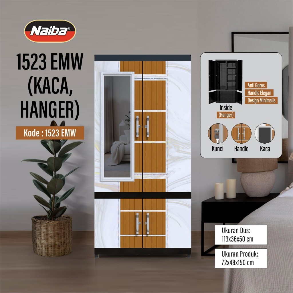 Promo NAIBA - MSC NAIBA FIT GANTUNG EBONY JNE