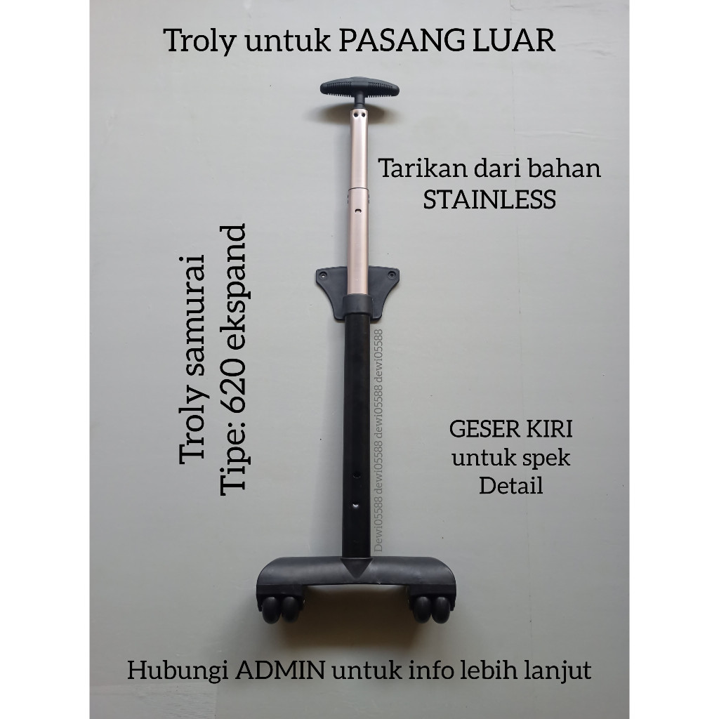 Troly tas sekolah, Troly tas travel bag, Troly koper. Tiang tas koper, Sparepart koper, Troly samura