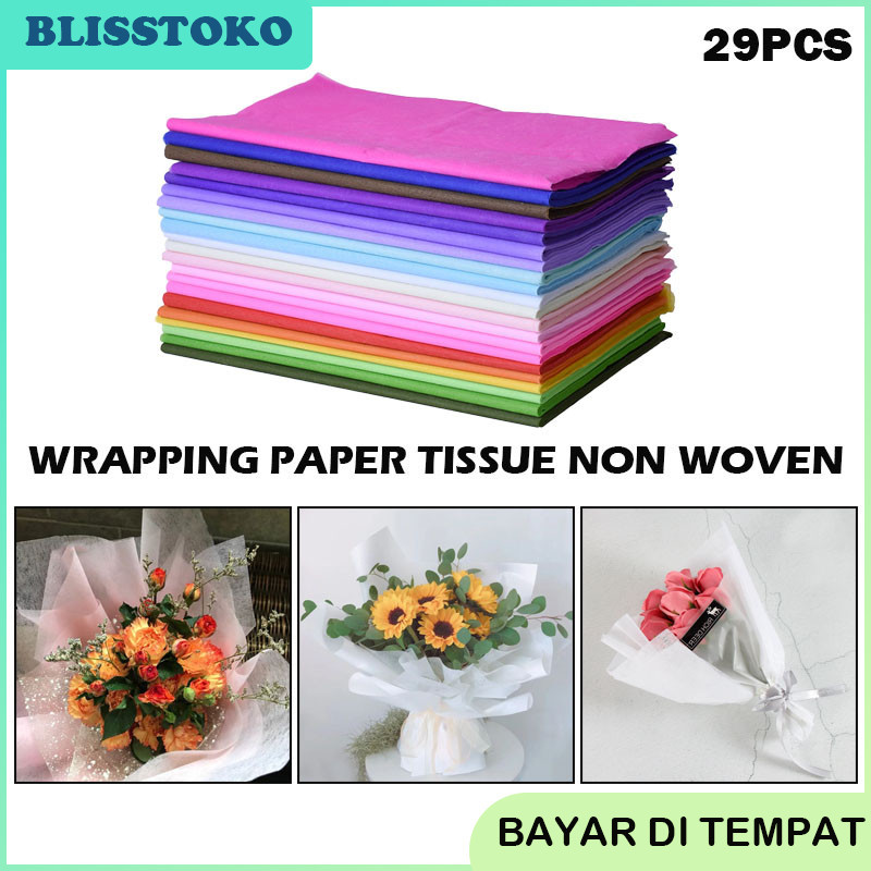 

FLASH SALE !! Buket Bunga Kertas Tisu Spunbond Tissue Paper/Pembungkus Bunga/Handycraft