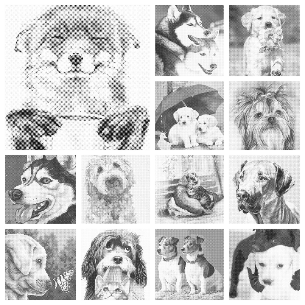 

40x50cm animal WD-j1448~j1460 one color dot painting punktmalerei stippelen een kleur stippen stippelkunst