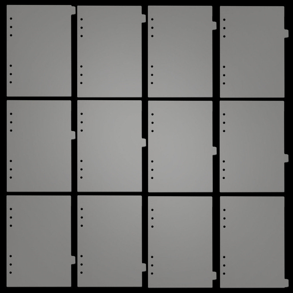 

A5 12PCS Transparent Paper Index Divider 6 Holes For Binder Planner Notebook Stationery Notebook Paper Divider Accessories