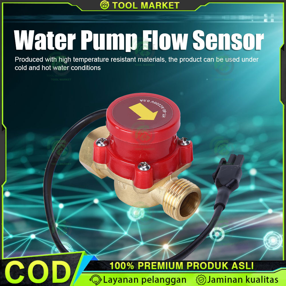 Saklar Otomatis Pompa Booster 1/2 inch saklar Water Flow Switch otomatis waterflow pompa dorong/1" x