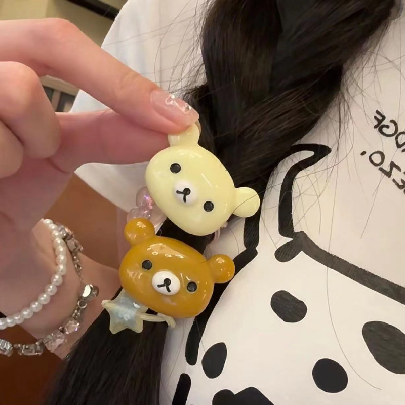 

Kawaii Rilakkuma Hair Rope Sweet Lovely Hair Decoration Cartoon Elastic Rubber Band Hair Circle Girl Accessories Friend's Gift