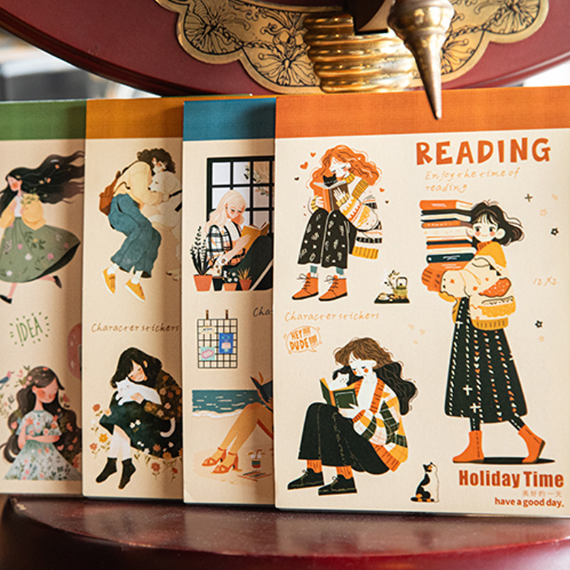 

Mr Paper,kawaii stickers Character Scenography Sticker Book journal accessories packaging cheap kawaii stationery Sticker Book