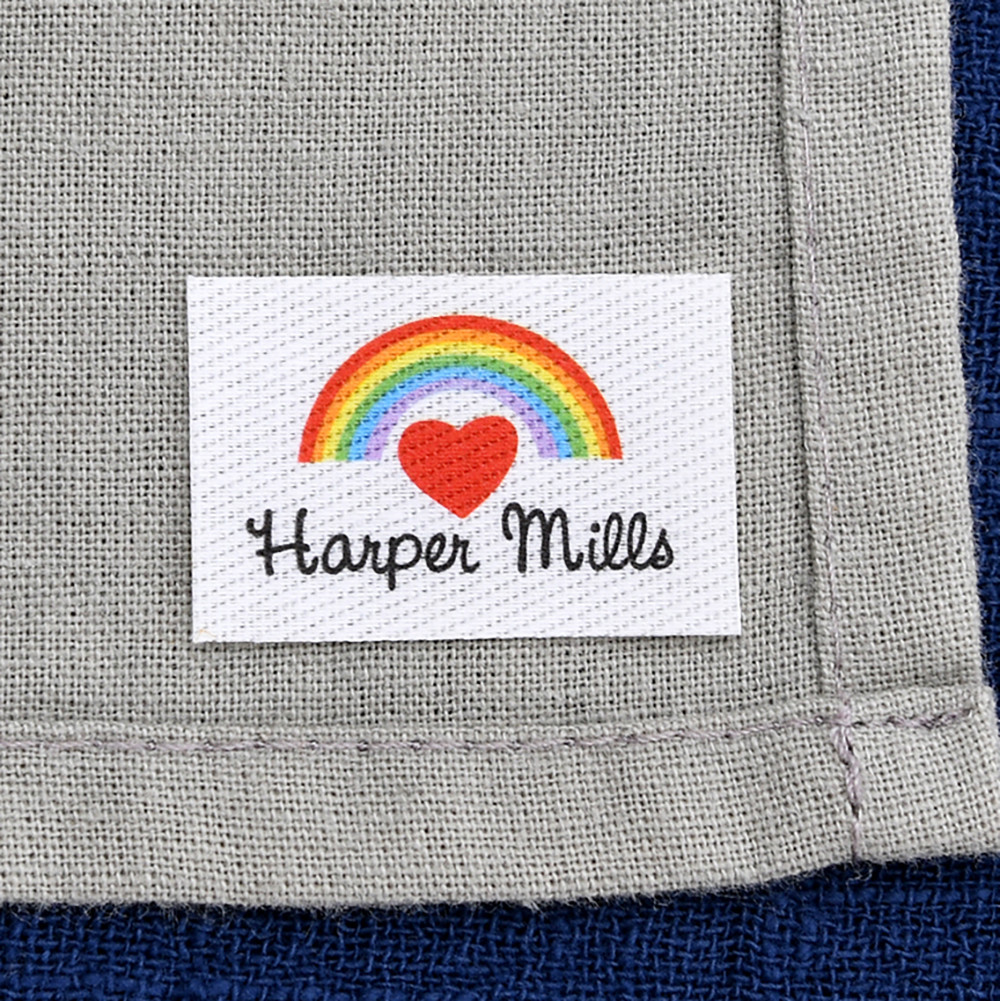 

100pcs Rectangle Cotton Labels 30x20mm - Iron/Sew On Custom Tags for Apparel & Sewing Projects - Brand/Name Customizable