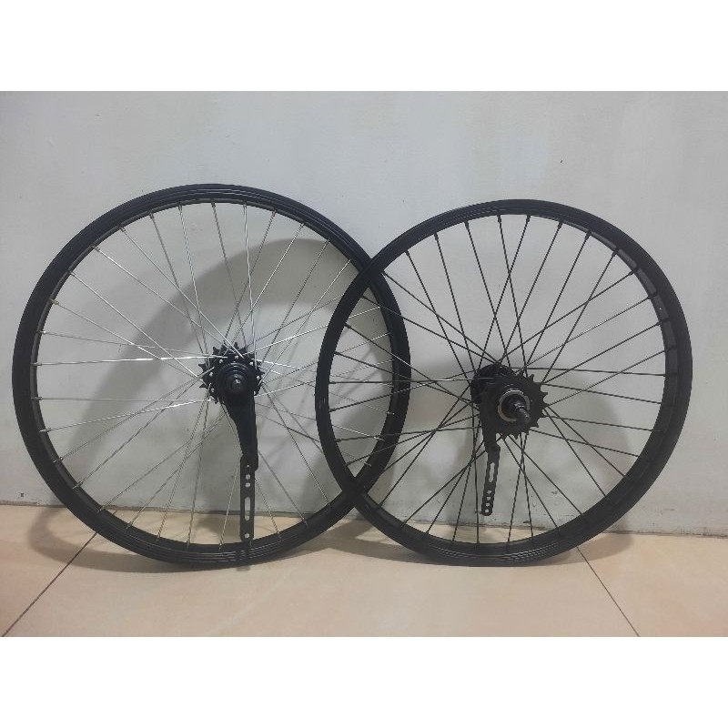 SALE Wheel Set Sepeda 20 Hub Torpedo Belakang saja Velg Jadi Pelk Jadi 20 Torpedo belakang Velg 20 H