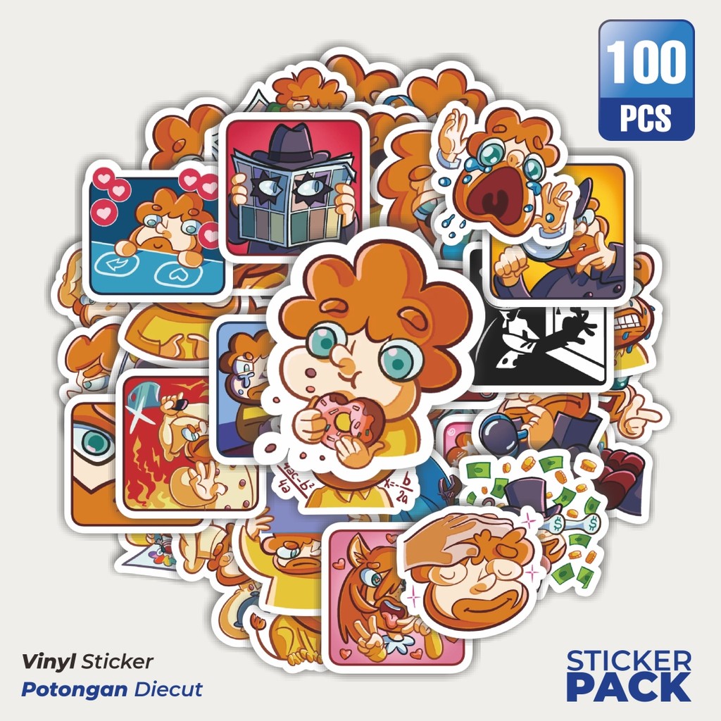 

Terbaru! 50 pcs Stiker Kartun Just Slavik Dekorasi Lucu Kreatif untuk Notebook, Skateboard, HP