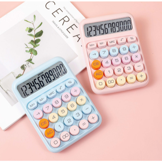 

Kalkulator lucu korea warna warni stationary kantor dopamine mini permen 12 digit