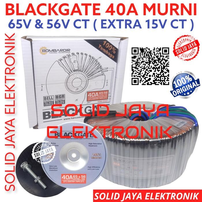 TRAFO DONAT 40A 65V CT BLACKGATE BOMBARDIR TRAVO TOROID 40 A 65 MURNI