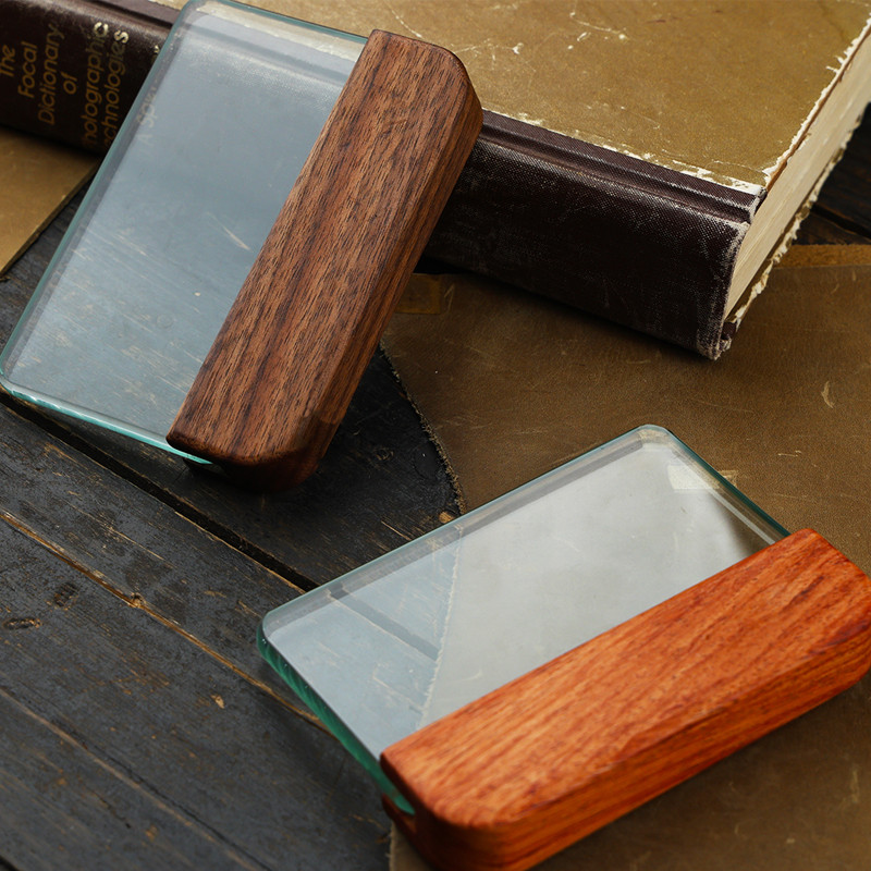 

Zxiixz Leather Burnisher Craft Tools Clear Tempered Glass Slicker for Burnishing Polishing Board Leather Block Smoothing Tool