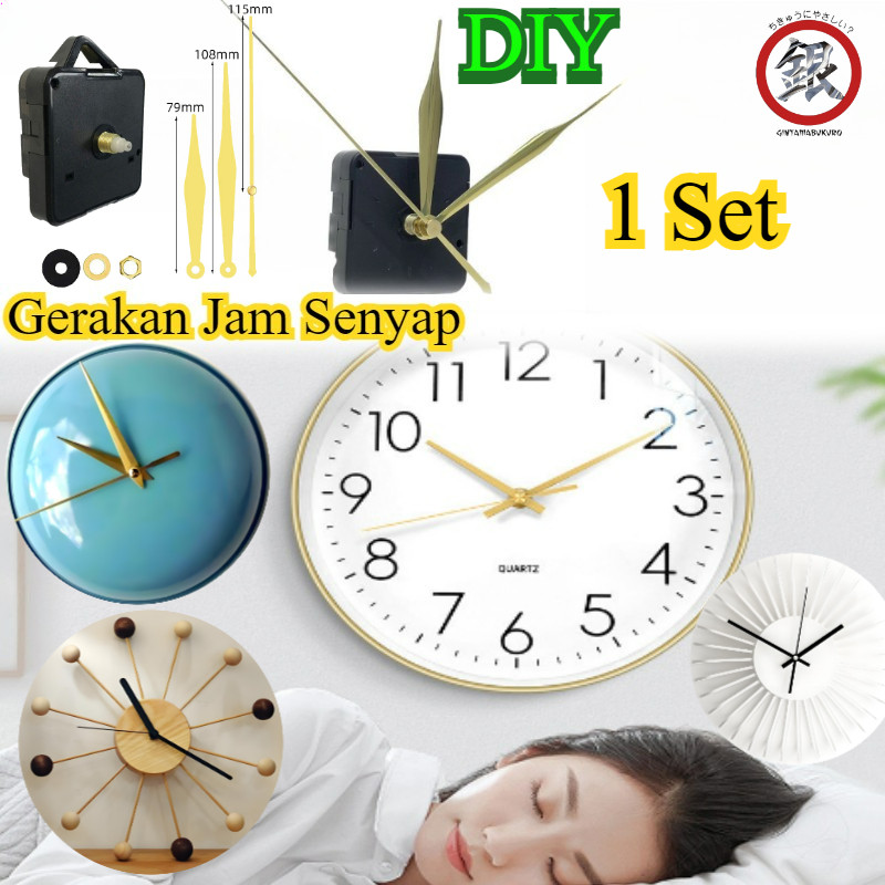 【Original Gerakan Jam Senyap】Jam Senyap DIY/Mesin Jam Dinding Quartz Tahan Lama/Mesin Jam Dinding Se