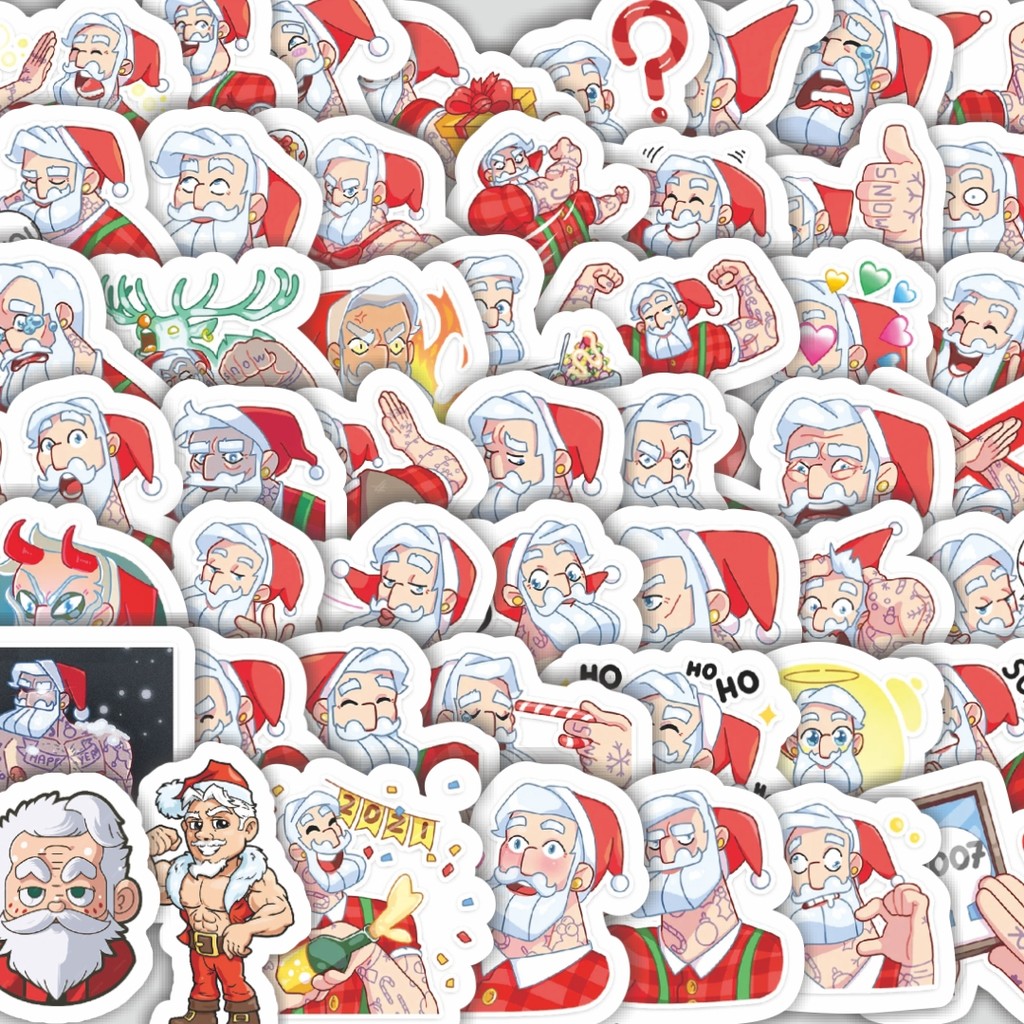 

Stiker Cutting Pack Stiker Kartun Funny Macho Santa Isi 100Pcs Series Aesthetic Lucu Keren Untuk Koper Bahan Vynil