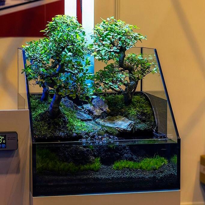 Paludarium Tank - Paludarium Waterfall Mist Terrarium Aquarium Kaca Display Indoor Outdoor Akuarium 