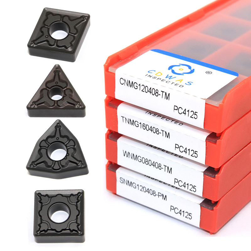 10PCS CNMG120408 TNMG160408 WNMG080408 SNMG120408 TM PC4125 Carbide Insert High Quality External Tur
