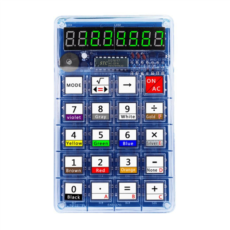 

SQPP-DIY Calculator Kit LED Display Calculator Electronic Making With Batteries For Learn Soldering Assembly Practice