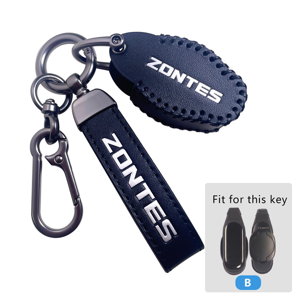 Leather Motorcycle Key Case Fob Cover for Zontes Kiden 368e 368M 310m 150D 350D 350E 350R 703R 310V 