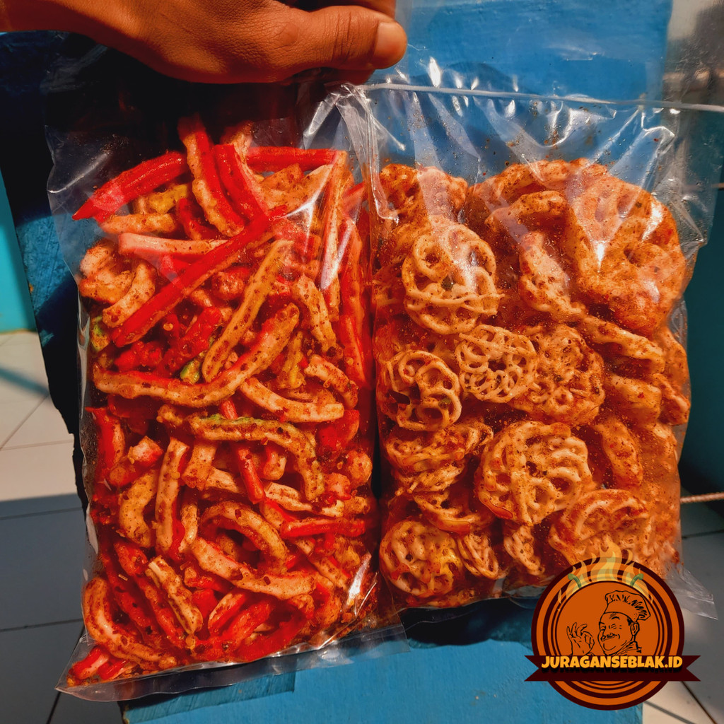 

Bundle paket hemat aneka kerupuk viral pedas daun jeruk juraganseblak.id