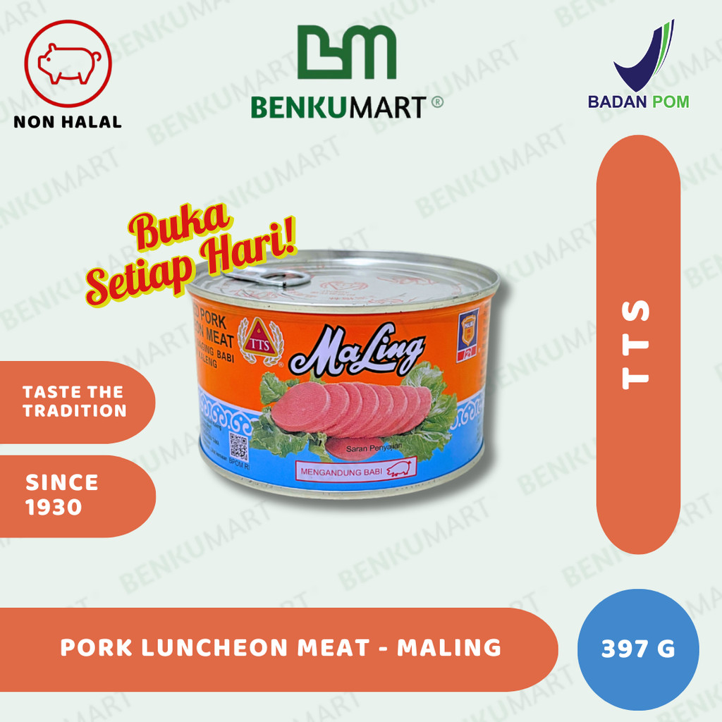 

Maling TTS Ham Babi 397 Gr Luncheon Pork Meat Daging Canned Ma Ling