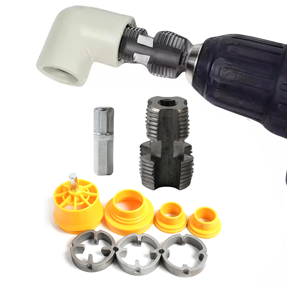 Holly Dstore 8 Buah Alat Pembuat Senai Ulir Pipa 8Pcs Thread Kit Maker 1" 1/2" 3/4" Senai Drat Ulir