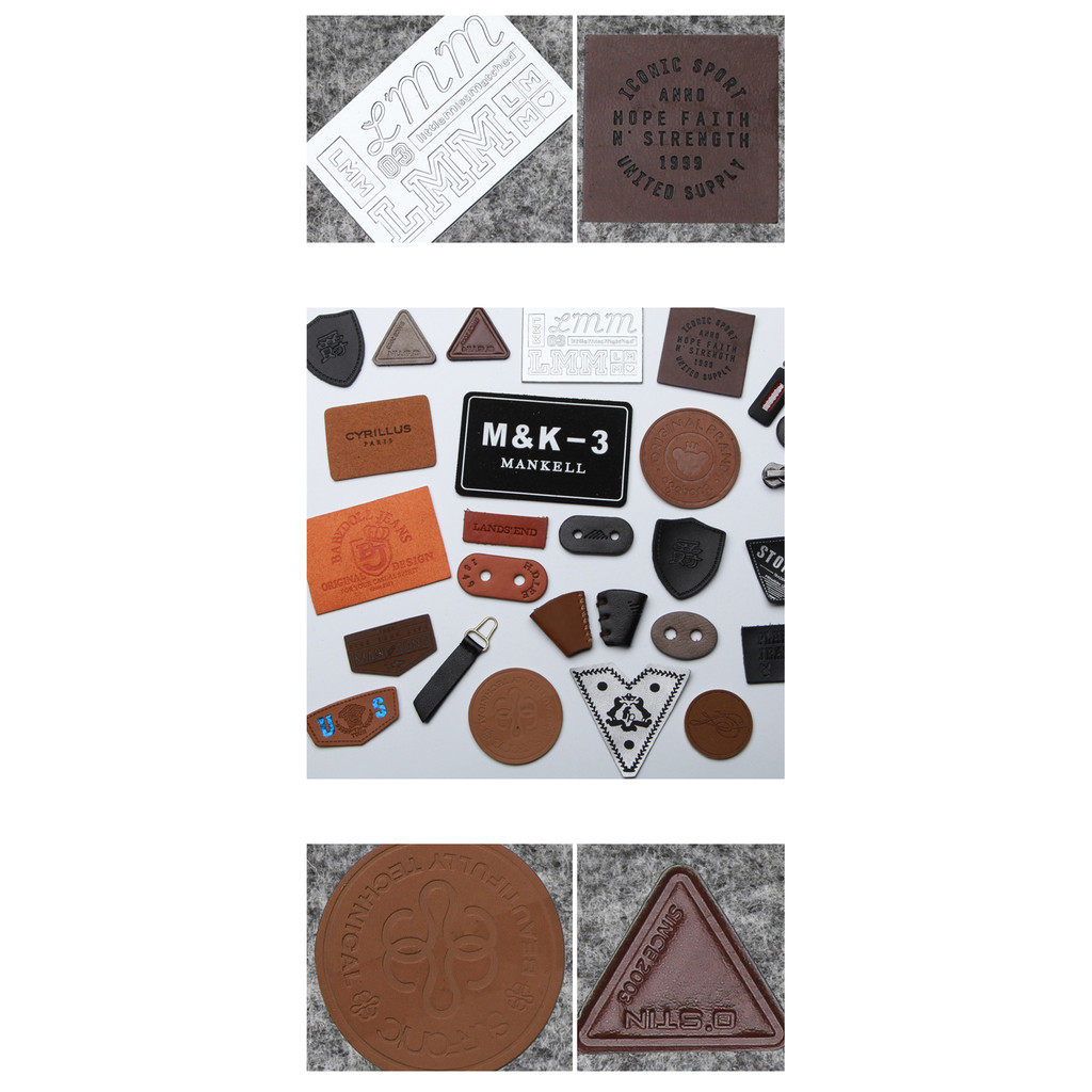 

custom leather labels for clothes sewing accessories jeans washable leather logo label for clothing