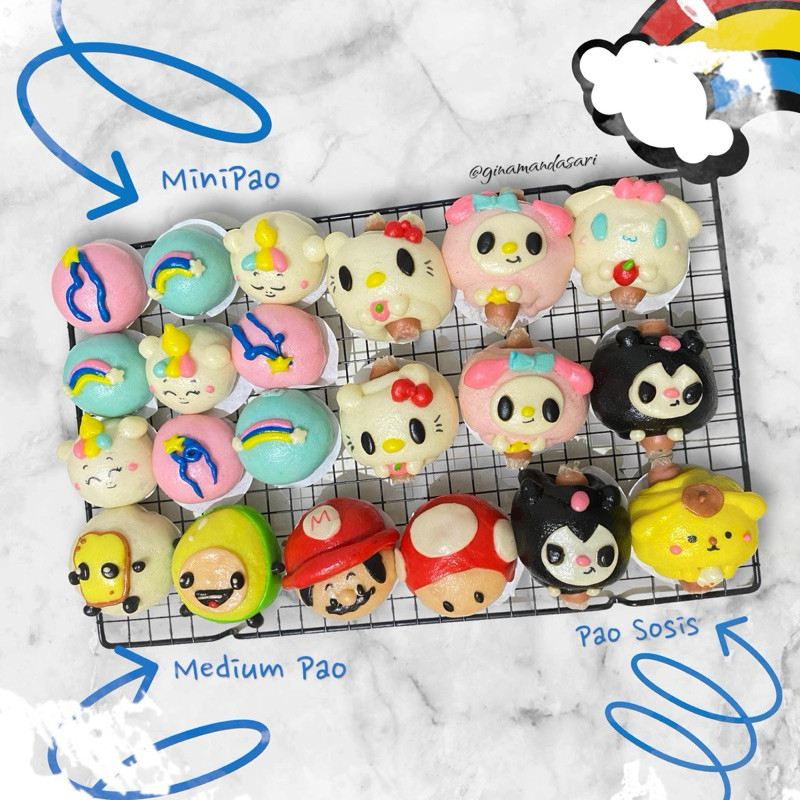 READYSTOCK siap kirim | request bakpao karakter lucu | Bakpao lucu | Bakpao custom | Bakpao karakter