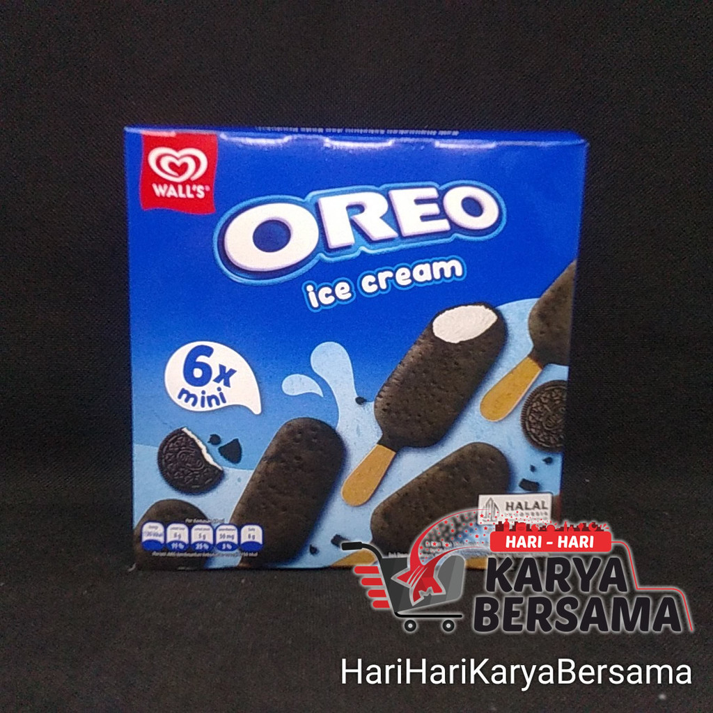 

ES KRIM WALL'S ICE CREAM OREO MINI BOX 6'S X 48ML