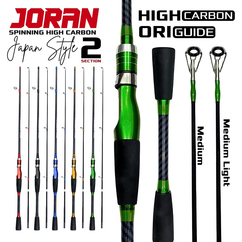 Joran Spinning 2 Action Medium dan Medium Light High Carbon Japan Style Premium