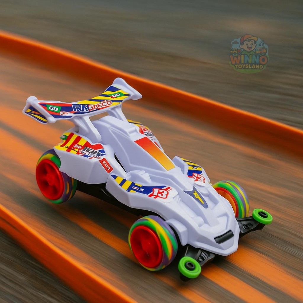 WINNO TOYSLAND TERMURAH Cars Tamia Mainan Anak Racing Mobil Balap Tamiya Roda 4 Bonus 4 Ban Serep & 