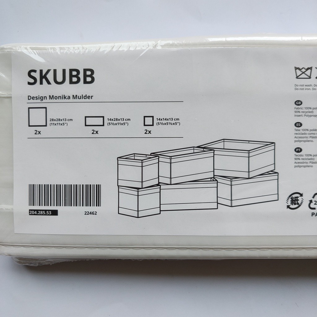 BLOR.SHOP Storage Box Organizer Lemari pakaian Kotak set isi 6 Sekat Laci Skubb