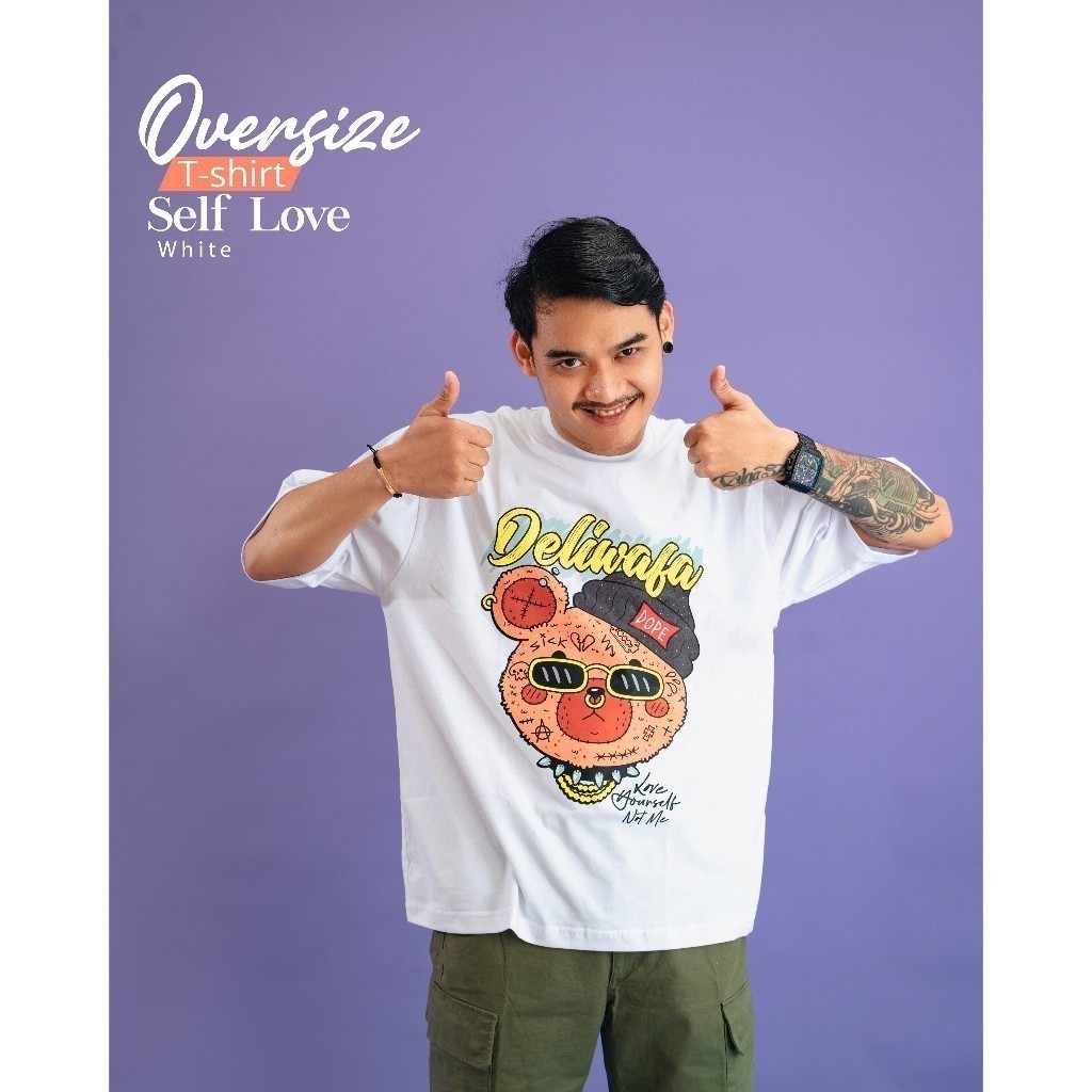 Original Deliwafa -  Unisex T-Shirt Self Love kaos lengan pendek