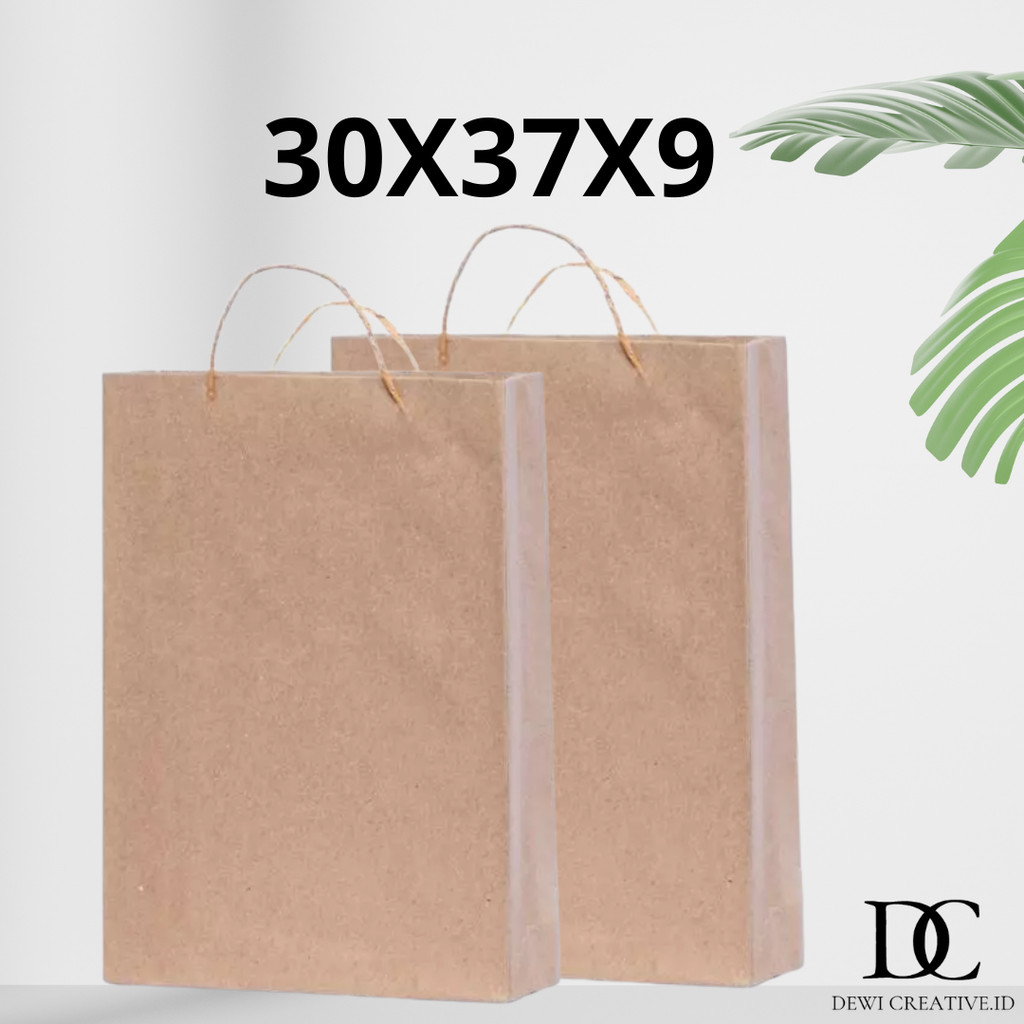 

PAPERBAG POLOS 30X37X9 / PAPER BAG TAS KERTAS PERNIKAHAN SOUVENIR KADO GIFT HAMPERS