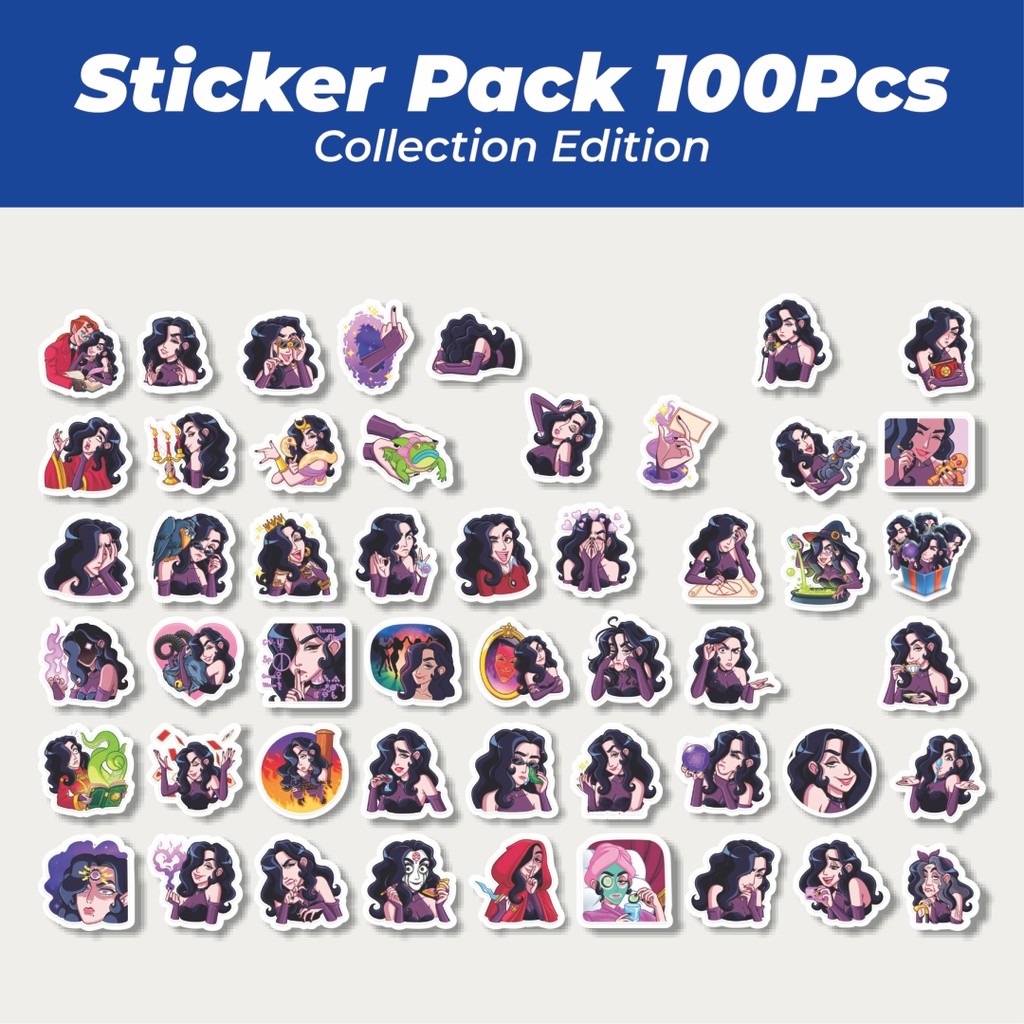 

Hot Stiker Funny Character Livinia The Violet Sorcerer Lucu Anti Air Stikers Berperekat Waterproof Sticker Decal Buat Motor Helm Buku Journal Koper Casing HP Laptop Botol Minum