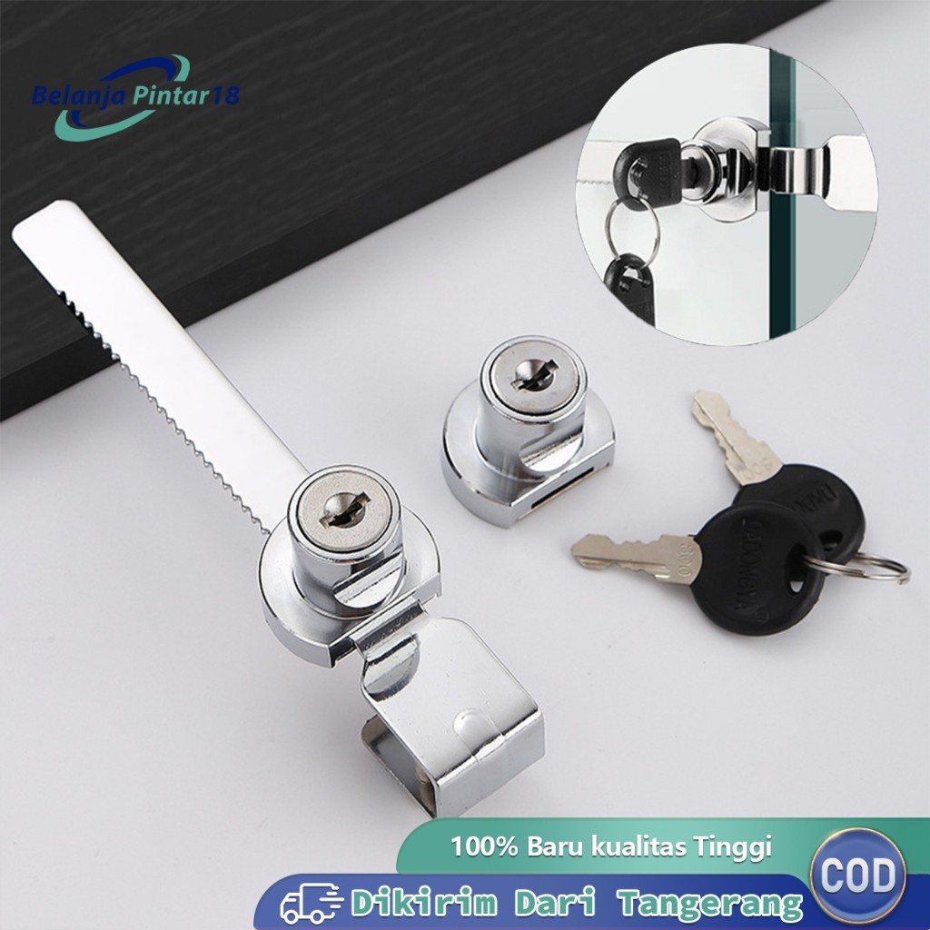 Kunci Gergaji Etalase Kunci Kaca Geser Anti Karat Sliding Lock Kental Berkualitas Tinggi