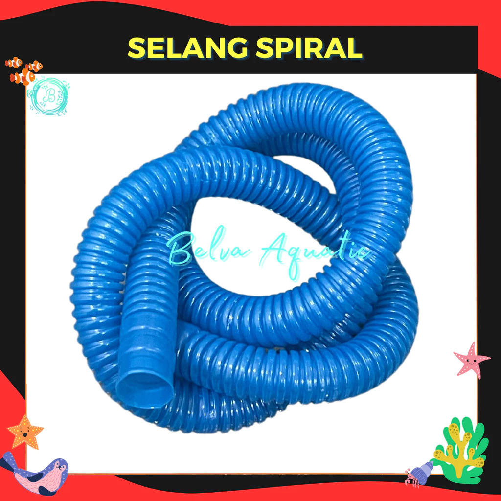 Selang Spiral Aquarium Panjang Elastis Selang Spiral Panjang