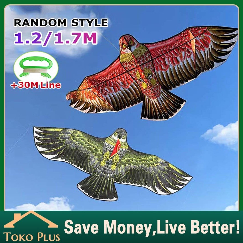 1.2/1.7 M LAYANGAN ELANG Jumbo mainan layang layang Anak ke layangan layanglayang naga Layangan moti
