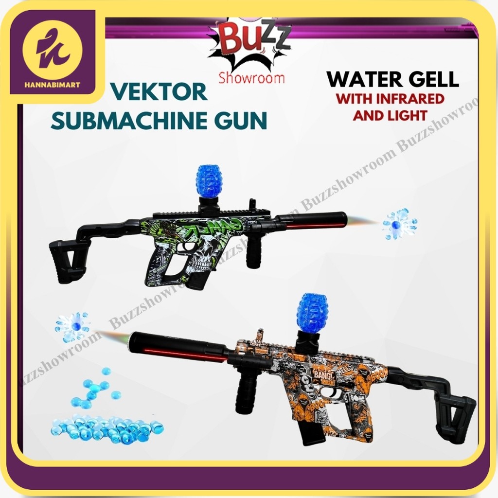 BIGSALE Tembakan Anak WGG Kriss Vector Water Gel Blaster Mainan Submachine Gun Watergel