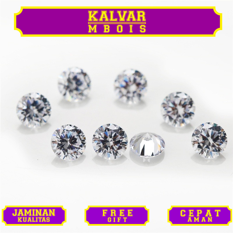 Berlian Tabur Moissanite Round 1ct Per Pack Colour White DE VVS1 Diamond Quality