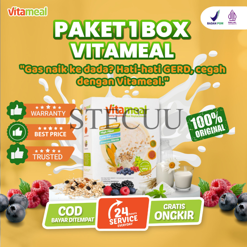 

Ampuh Vitameal 1 BOX Kolesterol Diabetes Gula Darah Tinggi Obesitas Kebas Kesemutan Sarapan Harian Sereal Sehat Official Store VETAMEAL GERD