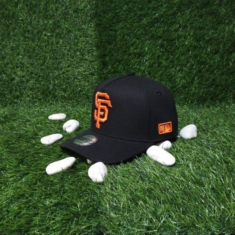 SF San Francisco Orange Bahan Hitam Topi Premium / MLB